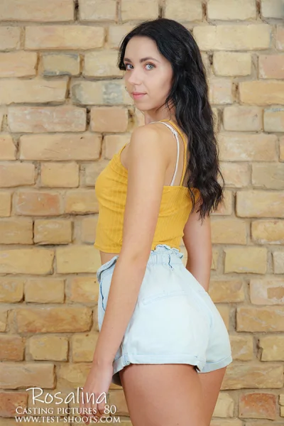 Cute face teen Rosalina flexible in nude casting Photo Cover