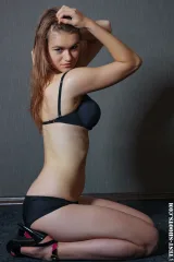 For the first time a busty schoolgirl Linda poses on a nude casting Preview picture 5