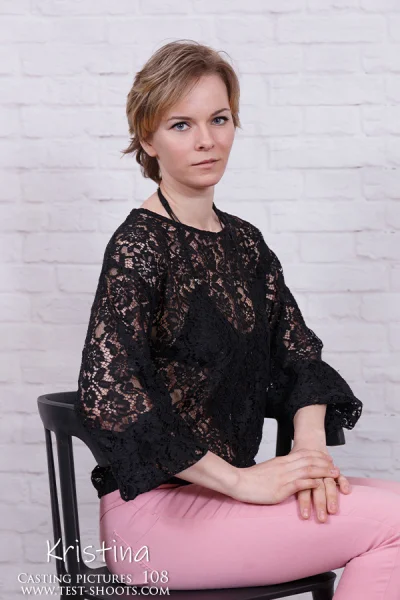 Horny shy milf Kristina naked with open legs in nude casting Photo Cover