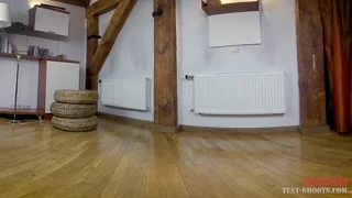 Naked pretty amateur teenager Josie in nude casting video backstage frame 4