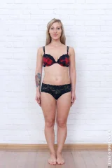 Tattooed Florence Posing Naked On Floor And Knees Preview picture 4